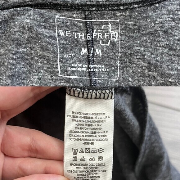 Free People Size M Oversize Pullover Tunic Blouse High Low Top Loungewear Casual - Picture 9 of 9